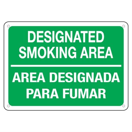 Designated Smoking Area (Bilingual) Sign